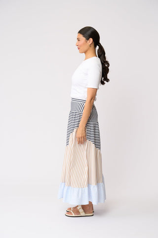 Foil Line Dance Skirt - Stripe Mix | Pink Poppies