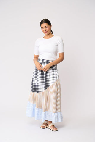 Foil Line Dance Skirt - Stripe Mix | Pink Poppies