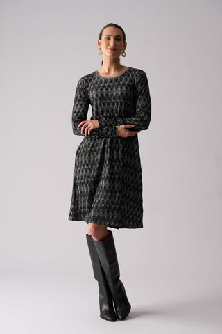 Foil Loominary Dress - Black | Pink Poppies