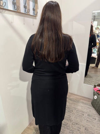 Foil Luxe Line Cardi - Black | Pink Poppies