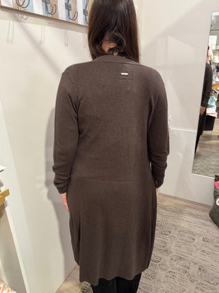 Foil Luxe Line Cardi - Cocoa | Pink Poppies