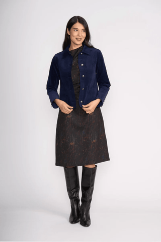 Foil Pre Re - cord Jacket - Midnight | Pink Poppies