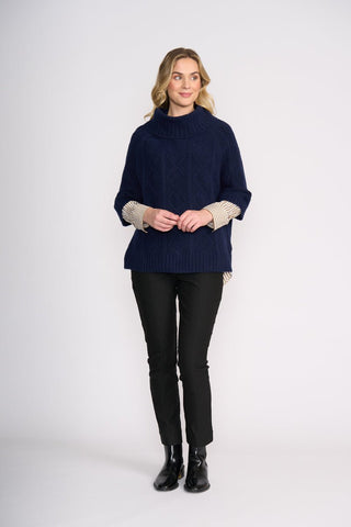Foil Quite The Twist Popover - Midnight | Pink Poppies