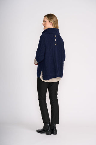 Foil Quite The Twist Popover - Midnight | Pink Poppies