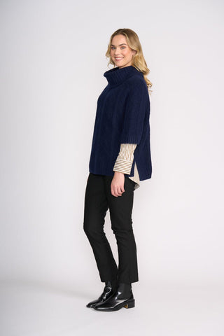 Foil Quite The Twist Popover - Midnight | Pink Poppies