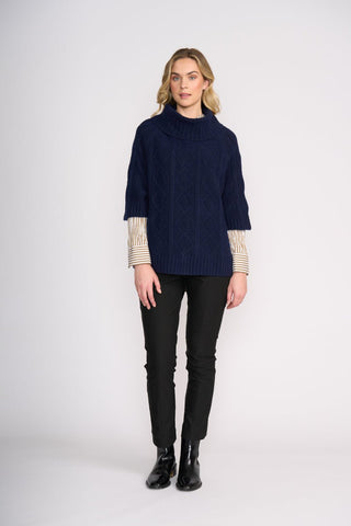 Foil Quite The Twist Popover - Midnight | Pink Poppies