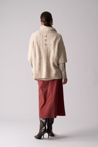 Foil Quite The Twist Popover - Oat | Pink Poppies