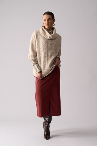 Foil Quite The Twist Popover - Oat | Pink Poppies