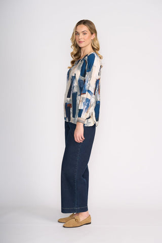 Foil Razzle Dazzle Blouse - Modern Art | Pink Poppies