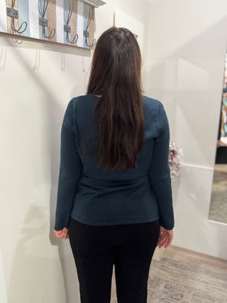 Foil Side Note Sweater - Ivy | Pink Poppies