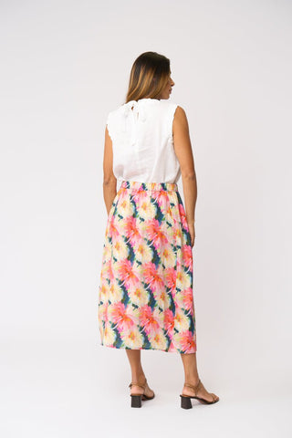 Foil Speaks Volume Skirt - Flower Burst | Pink Poppies