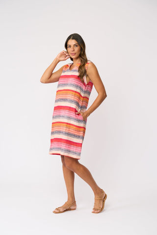 Foil Sun-sational Dress - Sunset Stripe [sz:size 8]
