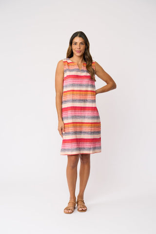 Foil Sun-sational Dress - Sunset Stripe [sz:size 8]