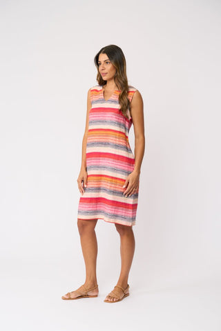 Foil Sun-sational Dress - Sunset Stripe [sz:size 8]