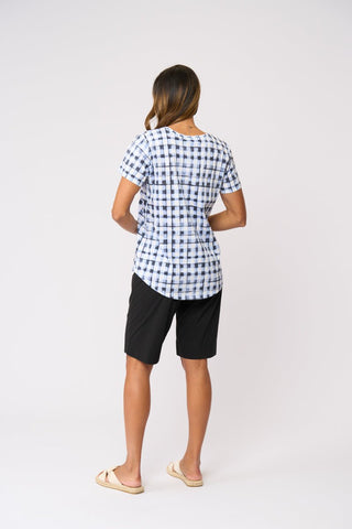 Foil Tee-rific Short - Black | Pink Poppies
