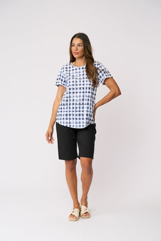 Foil Tee-rific Short - Black | Pink Poppies