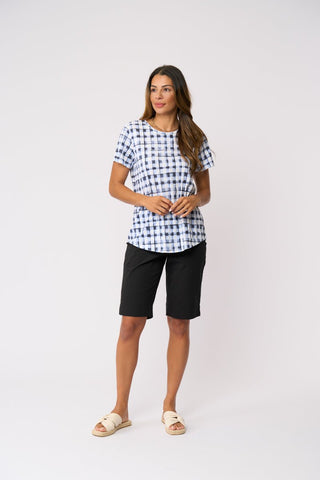 Foil Tee-rific Short - Black | Pink Poppies