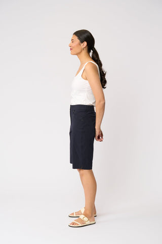 Foil Tee-rific Short - True Navy | Pink Poppies