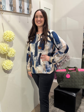 Foil Trouser Holey Moley - Dark Indigo | Pink Poppies