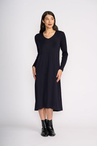 Foil Upper Cut Dress - Night Sky | Pink Poppies