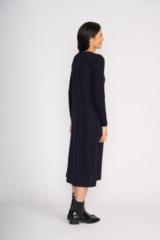 Foil Upper Cut Dress - Night Sky | Pink Poppies