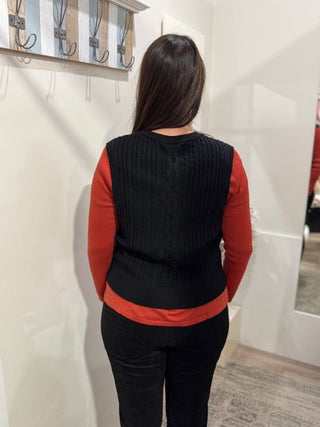 Foil Vest Intentions Vest - Black | Pink Poppies