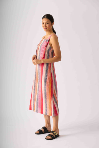 Foil Why Knot Dress - Sunset Stripe [sz:size 8]