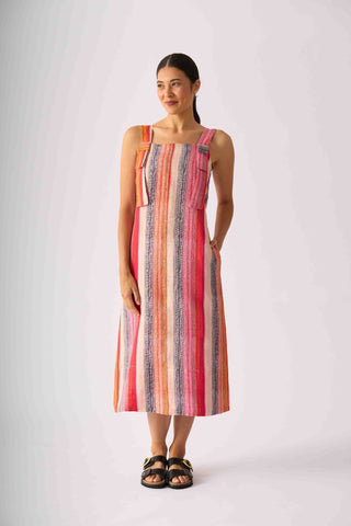 Foil Why Knot Dress - Sunset Stripe [sz:size 8]