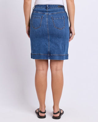 Foxwood Bower Skirt - Mid Blue | Pink Poppies