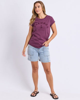 Foxwood Effortless Tee - Plum | Pink Poppies