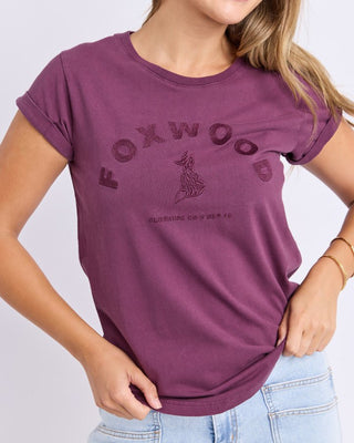 Foxwood Effortless Tee - Plum | Pink Poppies