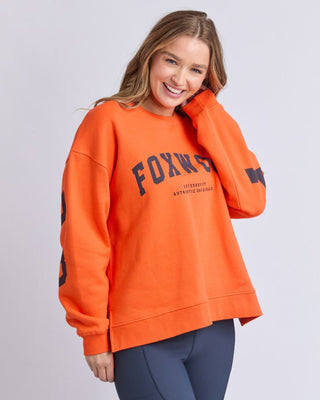 Foxwood Interval Crew - Orange/navy | Pink Poppies