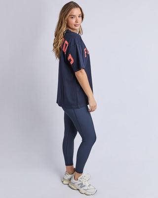 Foxwood Interval Tee - Navy/orange | Pink Poppies
