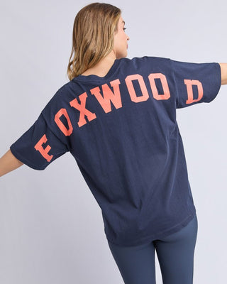 Foxwood Interval Tee - Navy/orange | Pink Poppies