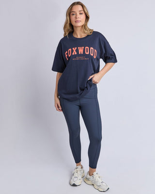 Foxwood Interval Tee - Navy/orange | Pink Poppies