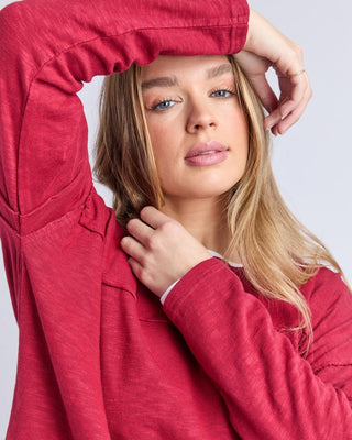 Foxwood Jayne Throw On Top - Rhubarb Red | Pink Poppies