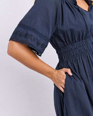 Foxwood Juna Dress - Dark Sapphire | Pink Poppies