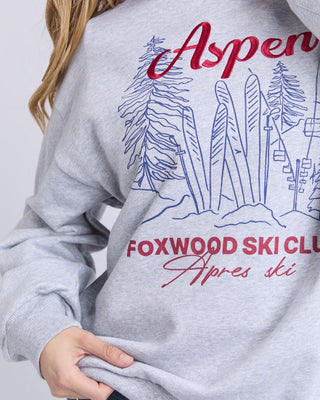 Foxwood Ski Club Crew - Grey Marle | Pink Poppies