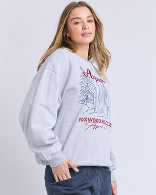 Foxwood Ski Club Crew - Grey Marle | Pink Poppies