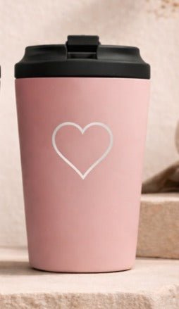 Fressko Ceramic Camino Cup 340ml Floss - Heart | Pink Poppies
