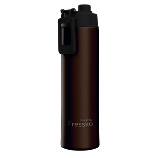 Fressko Move 660ml Drink Bottle - Espresso | Pink Poppies