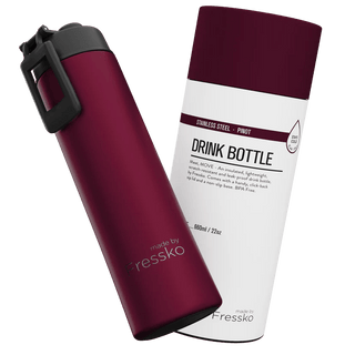 Fressko Move 660ml Drink Bottle - Pinot | Pink Poppies