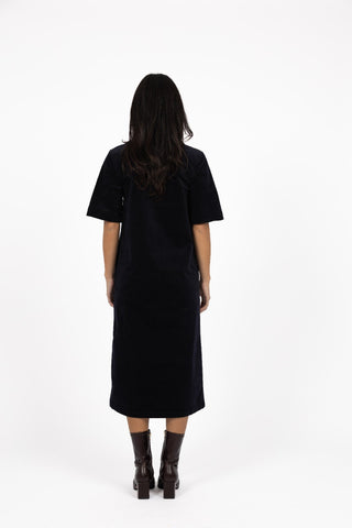 Humidity Amici Cord Dress - Indigo | Pink Poppies