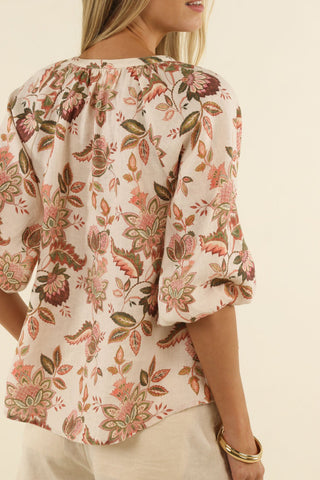 Humidity Bohemian Rose Blouse [sz:small]