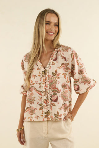 Humidity Bohemian Rose Blouse [sz:small]
