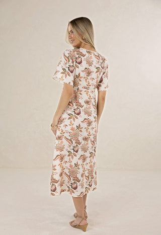 Humidity Bohemian Rose Midi Dress [sz:size 10]