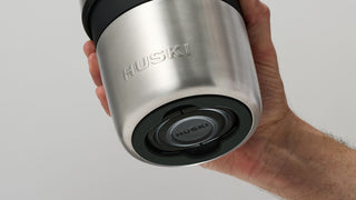 Huski Champagne Cooler - Brushed Stainless | Pink Poppies