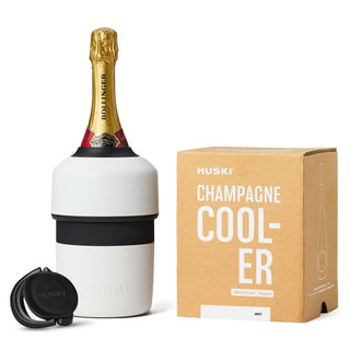 Huski Champagne Cooler - White | Pink Poppies