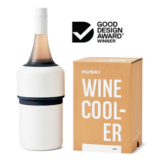 Huski Wine Cooler - White | Pink Poppies