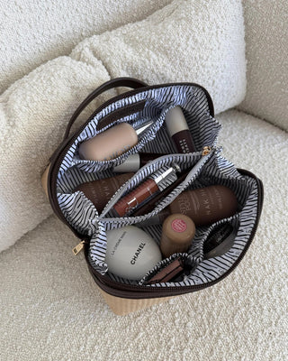 Louenhide Ellis Makeup Bag - Natural Chocolate